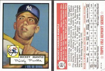 Mickey Mantle RC reprint