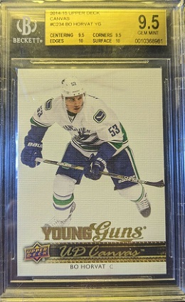 Bo Horvat 2014-15 Young Guns Canvas #C234 BGS 9.5