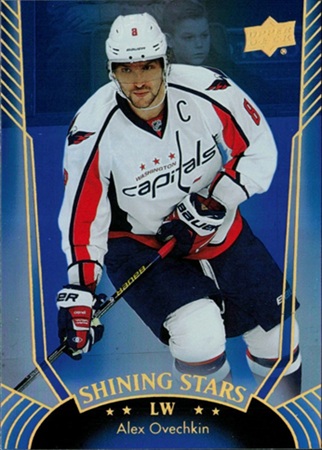 Alex Ovechkin 2016-17 Upper Deck Shining Stars Blue Hockey Card