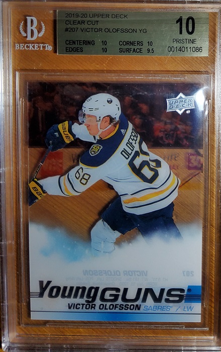 Victor Olofsson 2019-20 UD Clear Cut Young Guns BGS 10