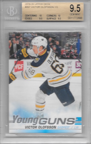 Victor Olofsson 2019-20 UD Young Guns BGS 9.5++