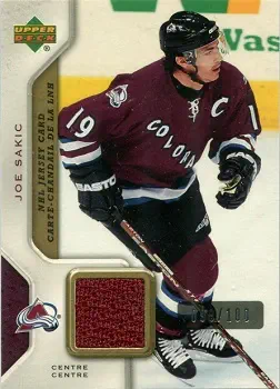 Joe Sakic 2007-08 McDonalds Game Used Jersey