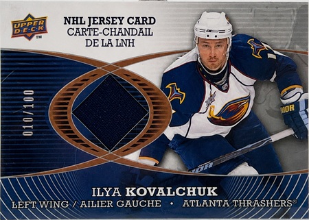2008-09 McDonalds Ilya Kovalchuk Jersey #013/100