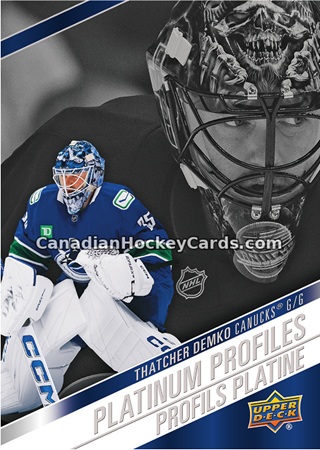 Tim Hortons 2026-27 Platinum Profiles Thatcher Demko